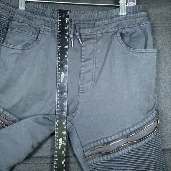 Vintage Original Denim Smoke Rise Mens Jeans Black Pull On Skinny Cotton Large - Picture 8 of 14